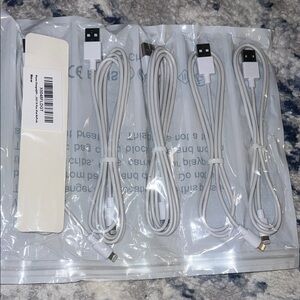 Iphone chargers set of 5 White USB Charging Cables